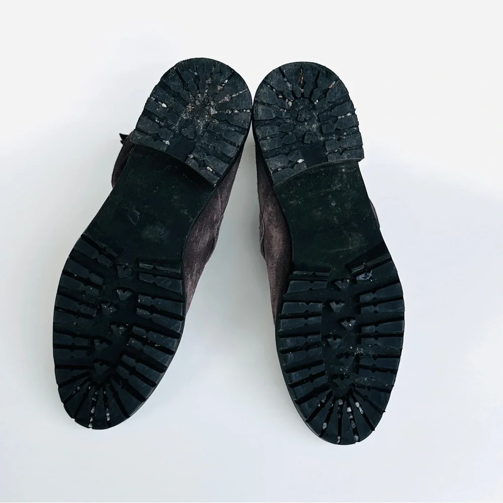 Stuart Weitzman Black and Grey Suede Leather Boots, US 7 - Picture 6 of 7
